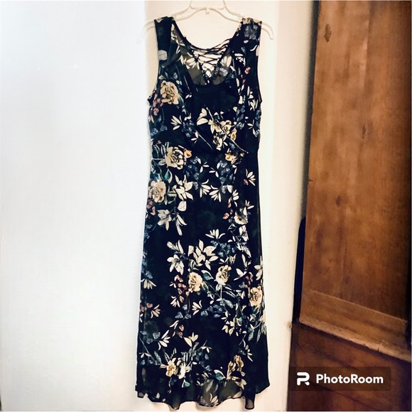 Spenser Jeremy Women's Floral Printed Faux Wrap Ruffle Maxi Dress S10 - Picture 13 of 14